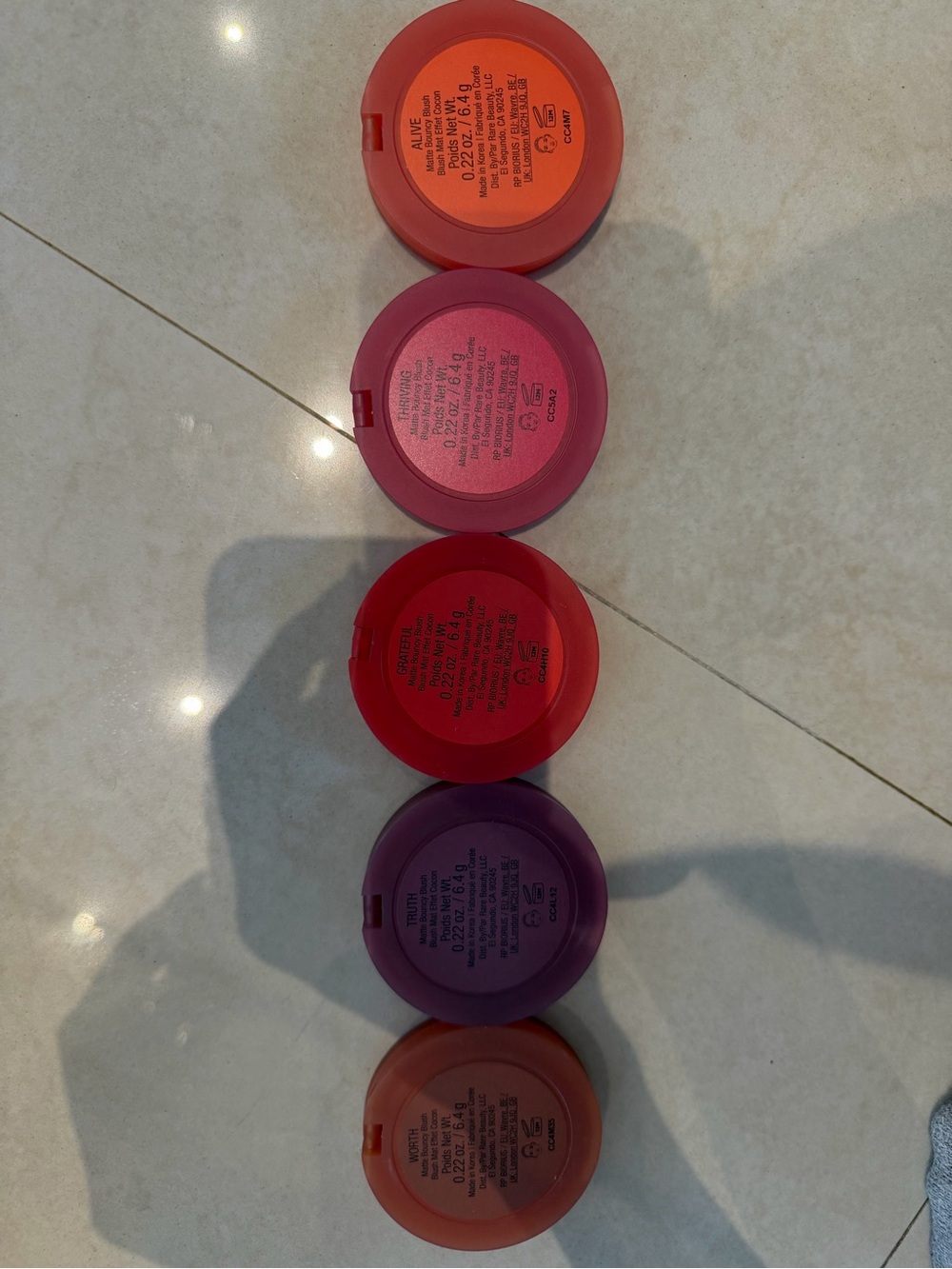 Rare Beauty Soft pinch matte Blush Set — Orange, Coral, Pink, Berry, Plum - Picture 3 of 3